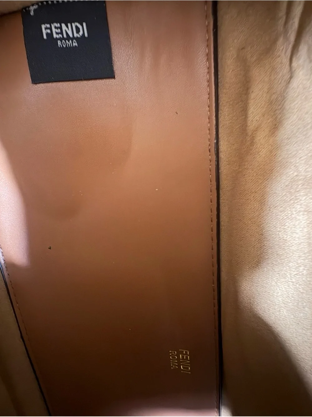 Fendi Brown Monogram Tote with Tortoiseshell Handles